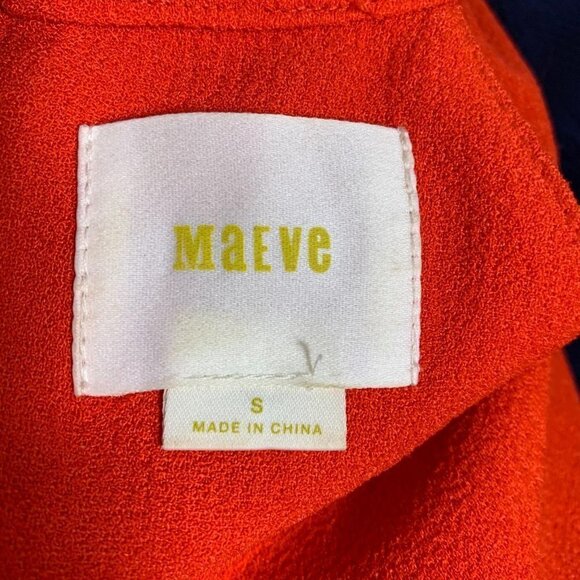 Anthropologie Maeve Orange Halter Fit & Flare Dress Size Small - Picture 7 of 7